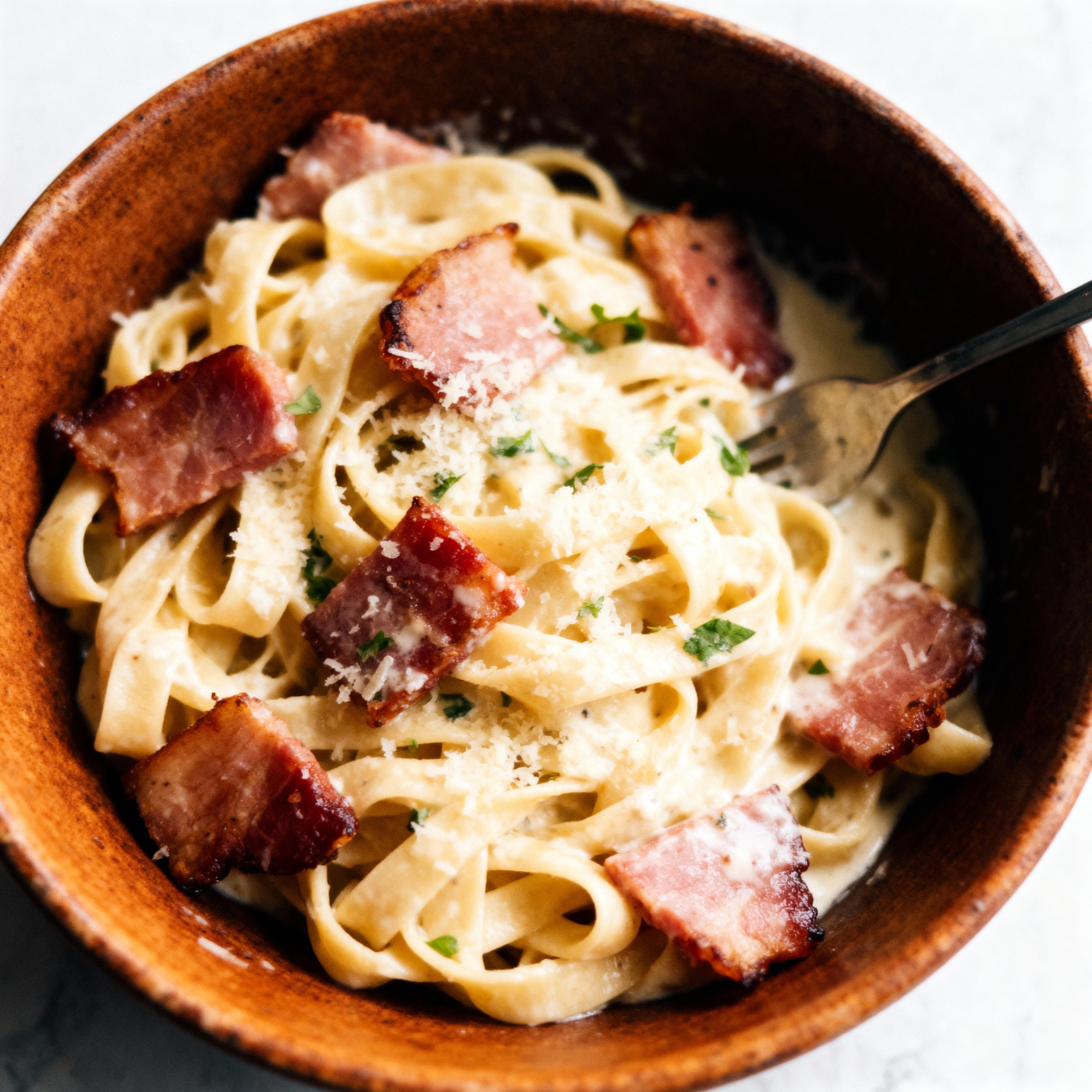 Country Ham Alfredo Pasta