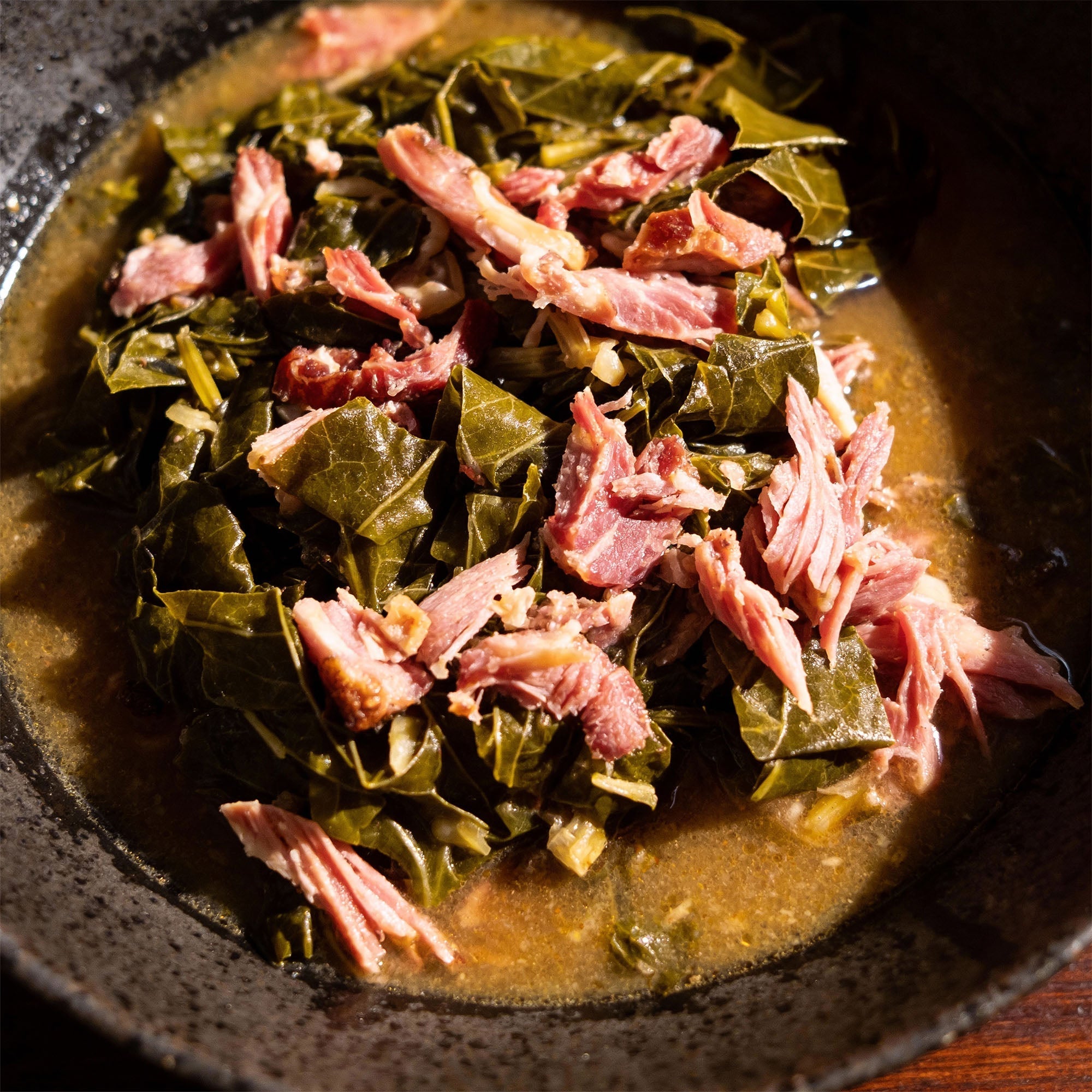 Southern Collard Greens with Country Ham Hocks