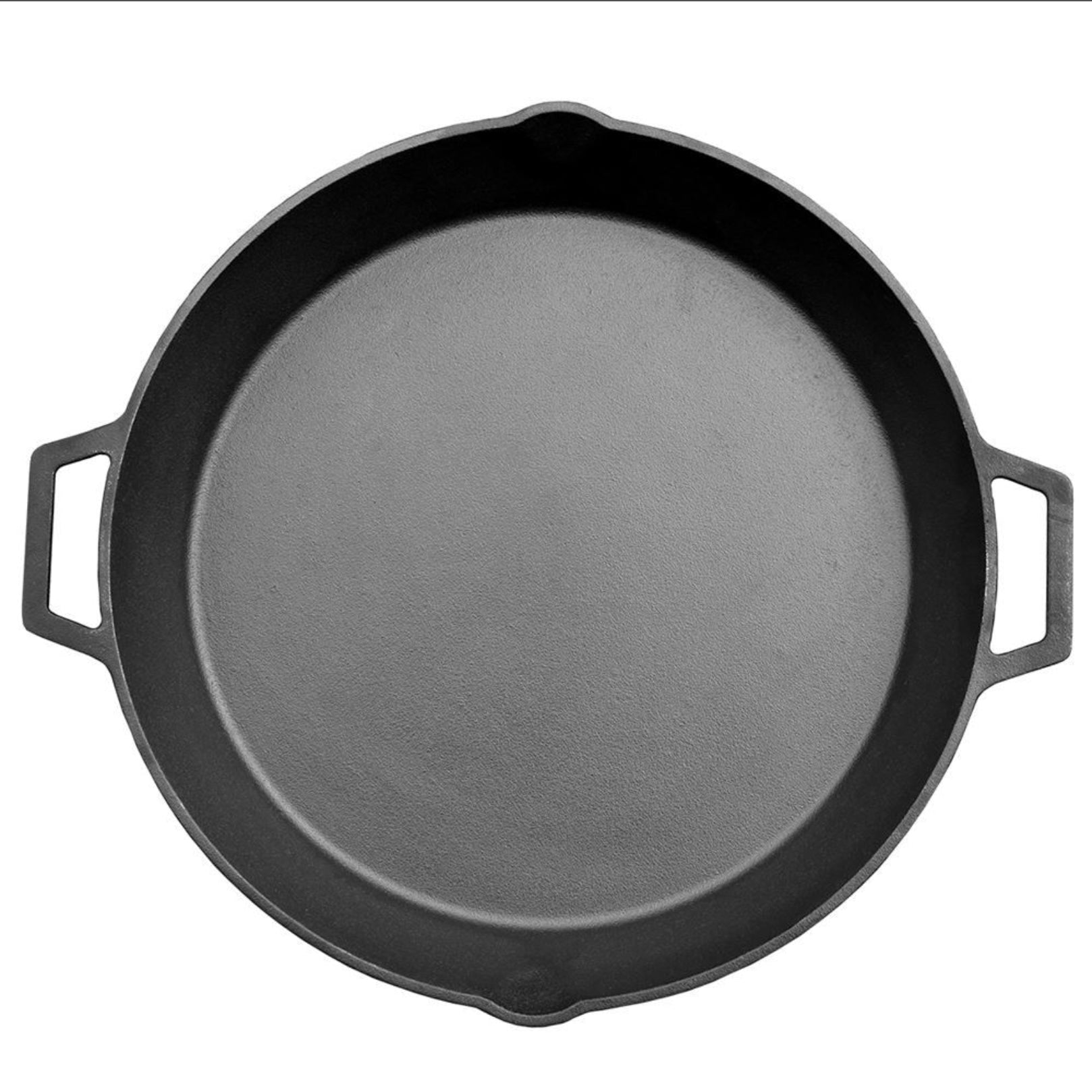 Carolina Cooker cast iron skillet on white background.