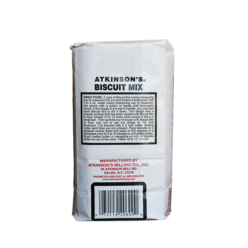 Atkinson's buttermilk biscuit mix package. 