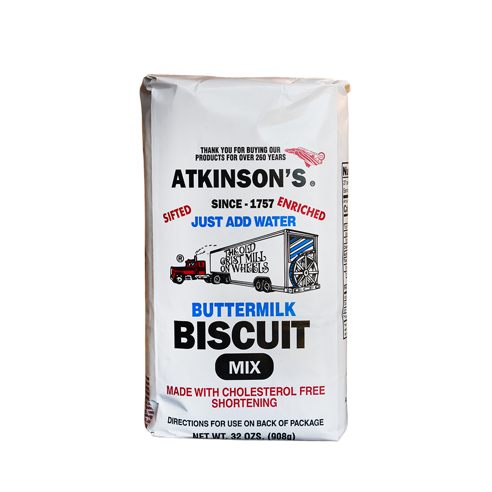 Atkinson's buttermilk biscuit mix in bag.