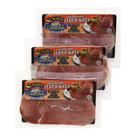Pack of 3 Country Ham Center Slices dry cured and packaged by Suncrest Farms.