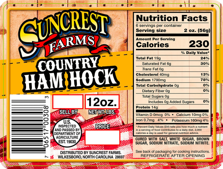 Country Ham Hocks (3-Pack) – Suncrest Farms