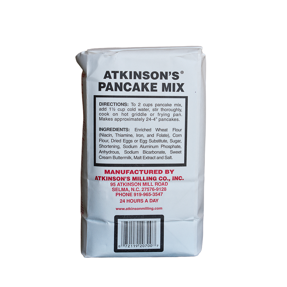 Atkinson's 2 lb. bag of buttermilk pancake mix.