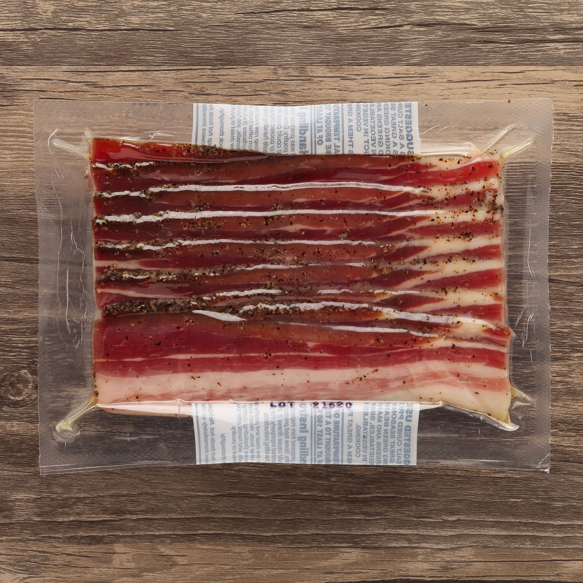 Suncrest Farms pork sidemeat, sliced and ready to add flavor to any Southern meal.