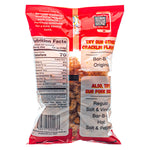 Suncrest Farms Hot flavor Cracklins back of bag with nutritional facts.