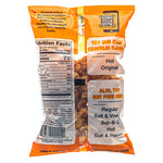 Bag of Suncrest Farms Pork Cracklins Bar-B-Q flavor with nutritional facts.