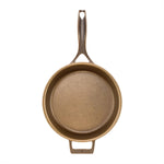 Stargazer 12 inch cast iron skillet on white background.